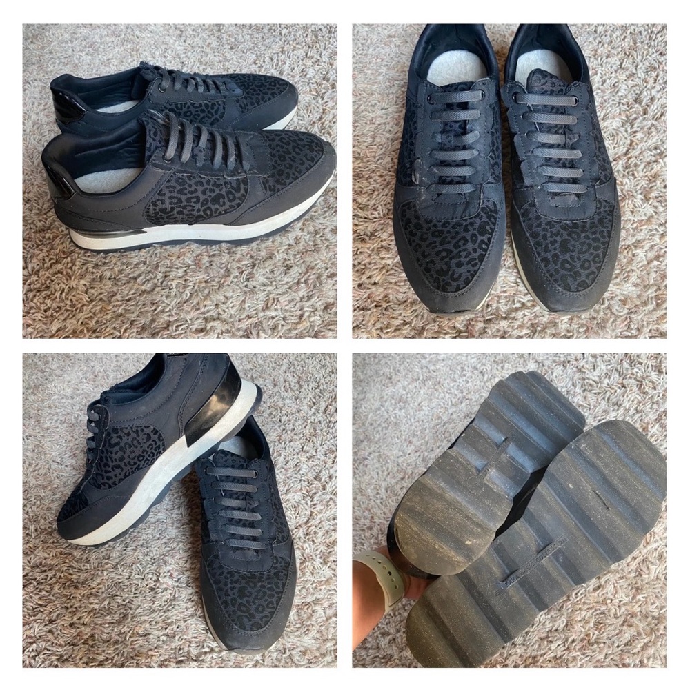 Zara Animal Print Black Women's Sneakers